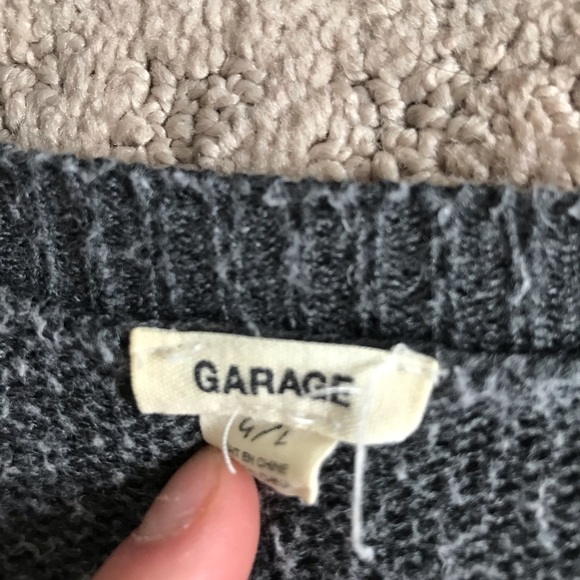 grey distressed sweater - Picture 3 of 4